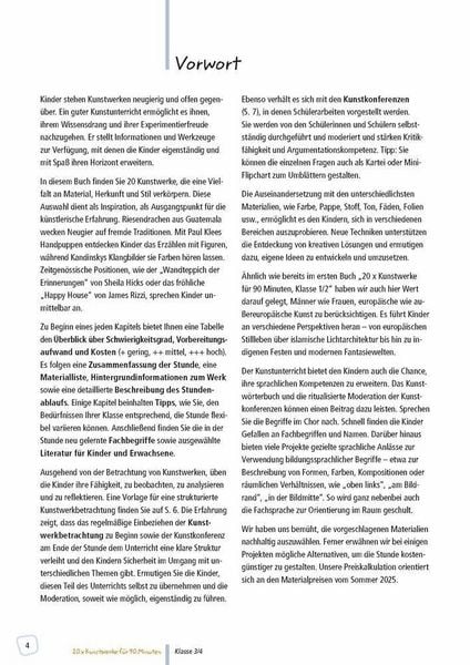 Produktbild: 20 x Kunstwerke f&uuml;r 90 Minuten - Klasse 3/4