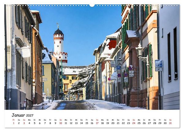 Produktbild: Bad Homburg Schlossblick (hochwertiger Premium Wandkalender 2027 DIN A2 quer), Kunstdruck in Hochglanz