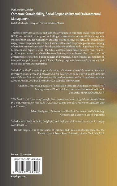 Produktbild: Corporate Sustainability, Social Responsibility and Environmental Management