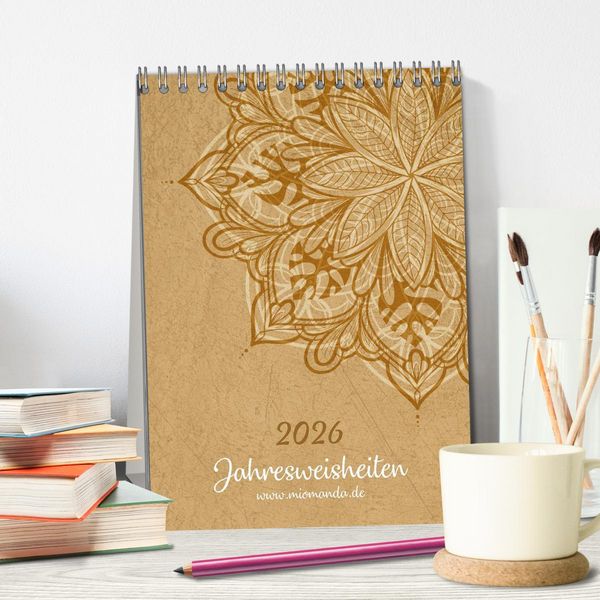 Produktbild: Jahresweisheiten (Tischkalender 2026 DIN A5 hoch), CALVENDO Monatskalender