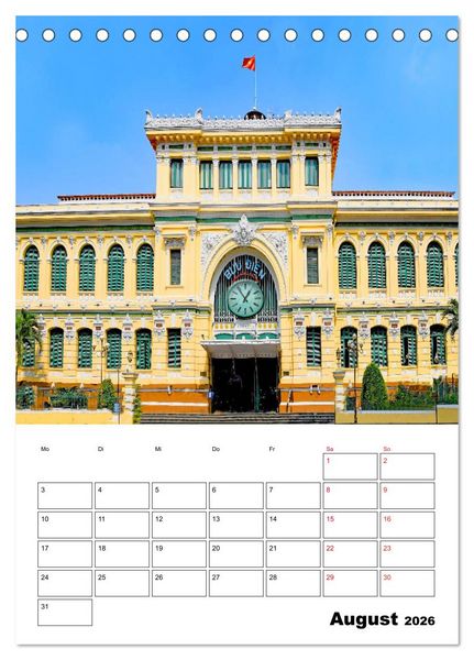 Produktbild: Ho-Chi-Minh-Stadt - die sch&ouml;nsten Sehensw&uuml;rdigkeiten (Tischkalender 2026 DIN A5 hoch), CALVENDO Monatskalender