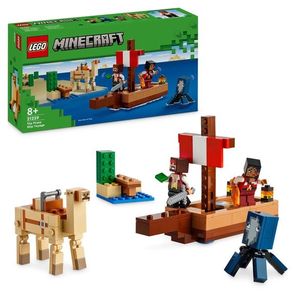 Produktbild: LEGO Minecraft 21259 Die Piratenschiffreise, Gamer Spielzeug ab 8 Jahren