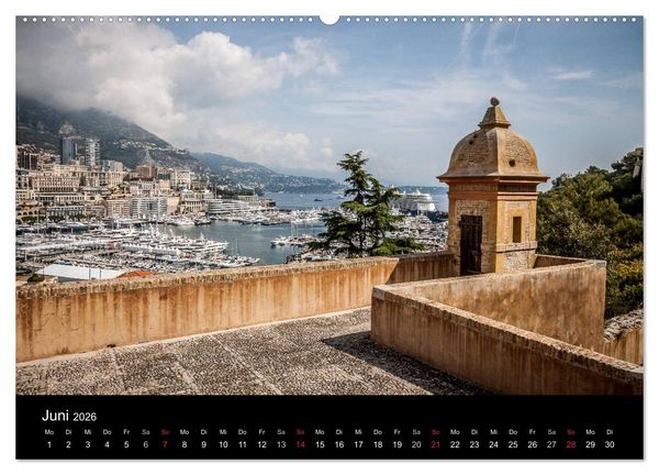 Produktbild: Monaco - Das F&uuml;rstentum an der franz&ouml;sischen Mittelmeerk&uuml;ste (hochwertiger Premium Wandkalender 2026 DIN A2 quer), Kunstdruck in Hochglanz