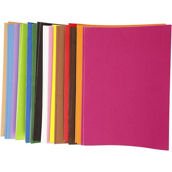 Produktbild: Creativ Company Moosgummi-Bl&auml;tter, selbstklebend, A4, 210x297 mm, Dicke 2 mm, 30 Blatt sortiert