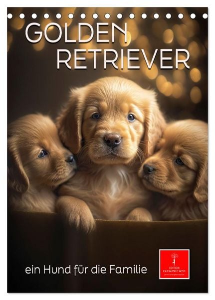 Produktbild: Golden Retriever - ein Hund f&uuml;r die Familie (Tischkalender 2026 DIN A5 hoch), CALVENDO Monatskalender