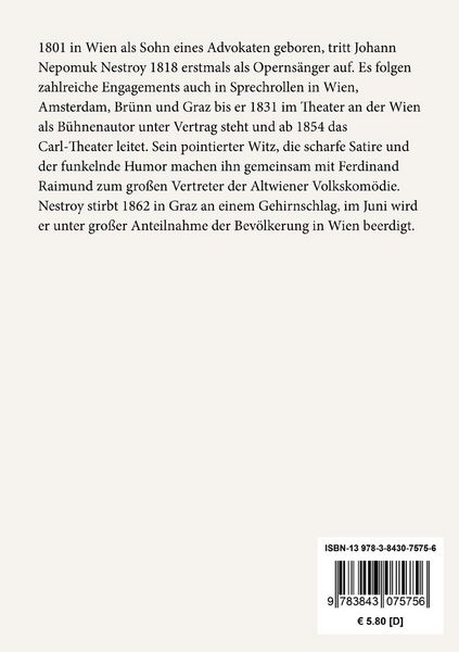 Produktbild: Der b&ouml;se Geist Lumpazivagabundus oder Das liederliche Kleeblatt