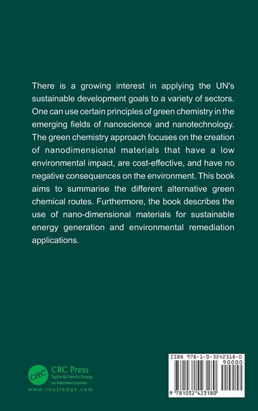 Produktbild: Sustainable Green Synthesised Nano-Dimensional Materials for Energy and Environmental Applications