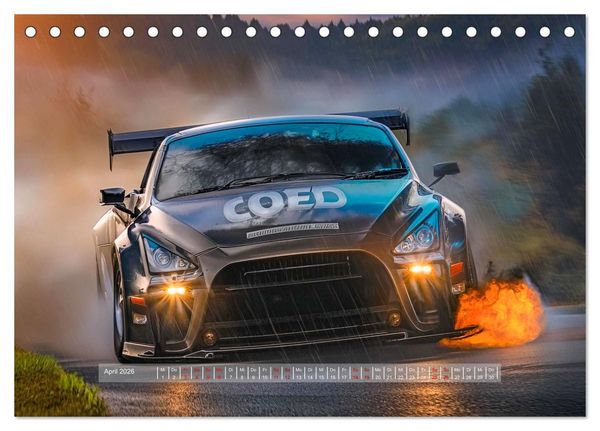 Produktbild: Fantasievolle Rennautos - Im Rausch der Geschwindigkeit (Tischkalender 2026 DIN A5 quer), CALVENDO Monatskalender
