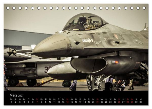 Produktbild: F-16 Fliegende Legende (Tischkalender 2027 DIN A5 quer), CALVENDO Monatskalender