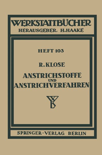 Produktbild: Anstrichstoffe und Anstrichverfahren