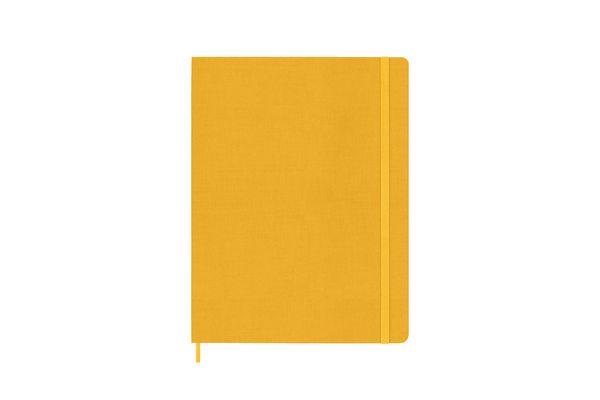 Moleskine Classic Notebook, Extra Large, Ruled, Orange Yellow, Silk Hard Cover (7.5 x 10)