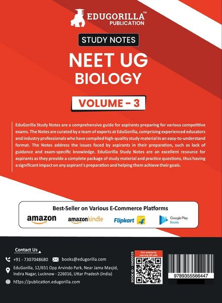 Produktbild: NEET UG Biology Class XI & XII (Vol 3) Topic-wise Notes | A Complete Preparation Study Notes with Solved MCQs