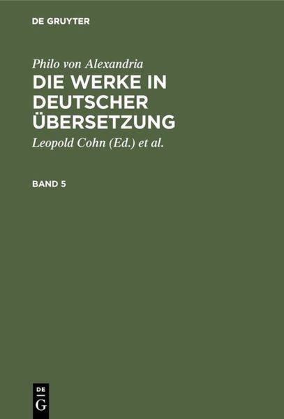 Produktbild: Die Werke in deutscher &Uuml;bersetzung. Band 5