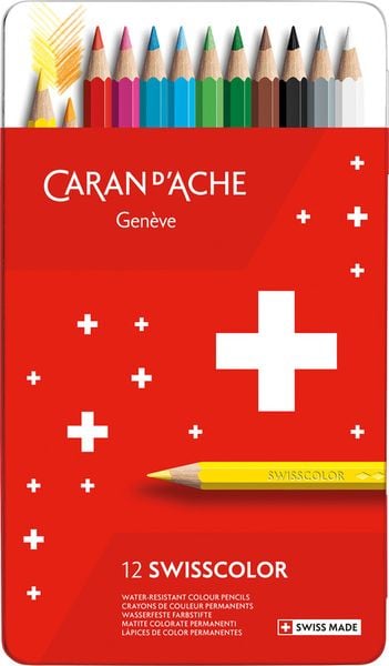 Produktbild: CARAN D'ACHE Farbstifte Swisscolor(TM), 12 Farben