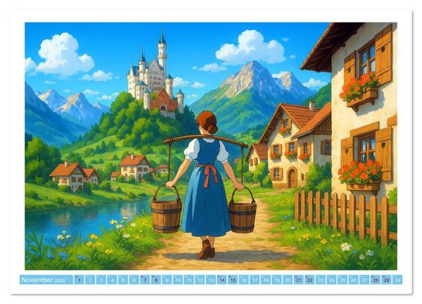 Produktbild: Wo Heidi gern gewesen w&auml;re (Wandkalender 2026 DIN A4 quer), CALVENDO Monatskalender