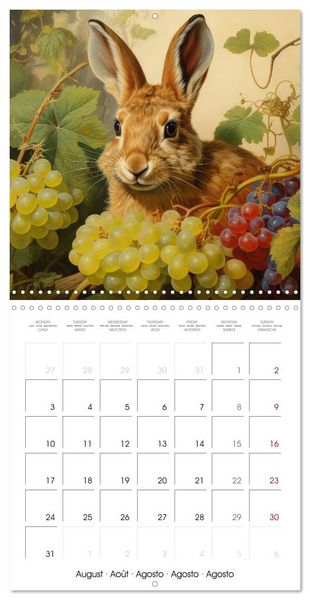 Produktbild: Des amours de lapins (Calendrier mural carr&eacute; 2026 30x30 cm) Calendrier double avec une page pour vos prises de notes