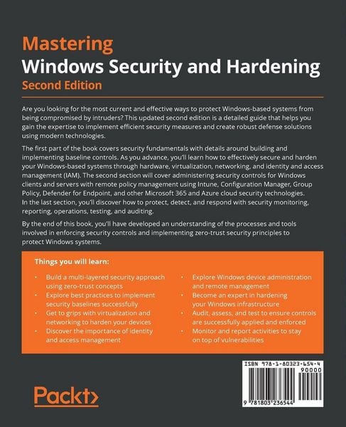 Produktbild: Mastering Windows Security and Hardening - Second Edition