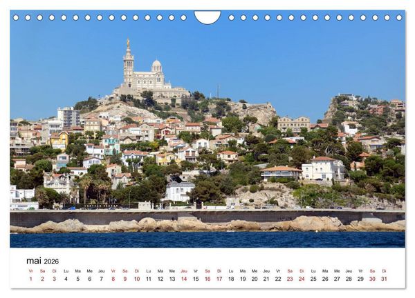 Produktbild: Marseille C&ocirc;te et Corniche (Calendrier mural 2026 DIN A4 vertical), CALVENDO calendrier mensuel