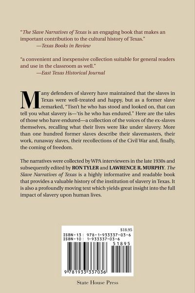 Produktbild: The Slave Narratives of Texas