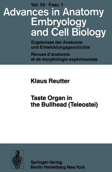 Produktbild: Taste Organ in the Bullhead (Teleostei)