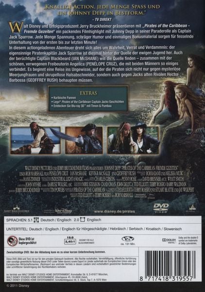 Produktbild: Pirates of the Caribbean 4 - Fremde Gezeiten