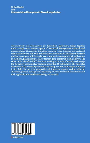 Produktbild: Nanomaterials and Nanosystems for Biomedical Applications