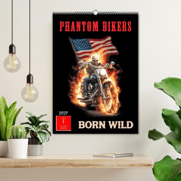 Produktbild: Phantom Bikers - Born Wild (Wandkalender 2027 DIN A2 hoch), CALVENDO Monatskalender