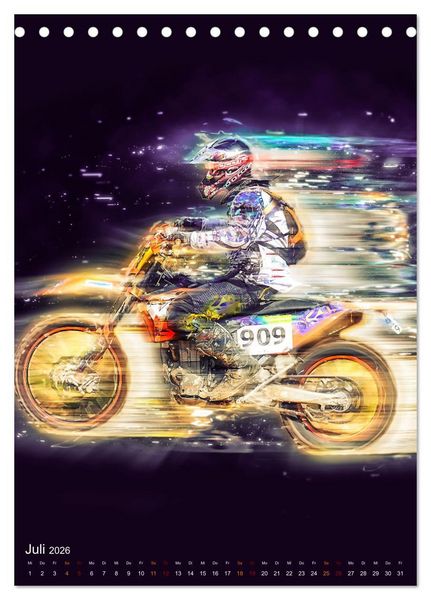 Produktbild: Motocross - einfach faszinierend (Tischkalender 2026 DIN A5 hoch), CALVENDO Monatskalender