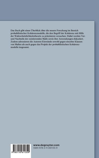 Produktbild: Koh&auml;renz und Wahrscheinlichkeit