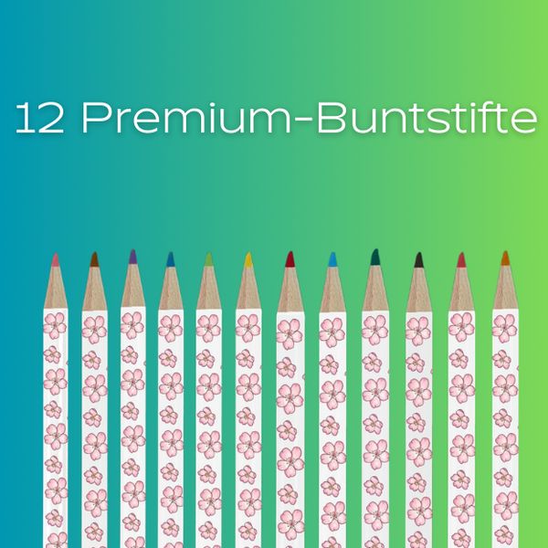 Produktbild: Colorful World Designdose mit 12 Buntstiften