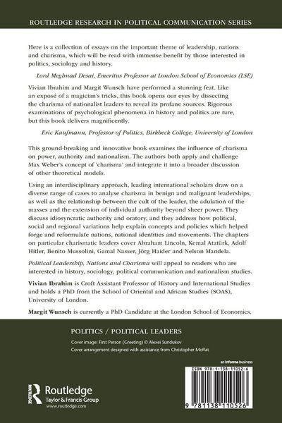 Produktbild: Political Leadership, Nations and Charisma