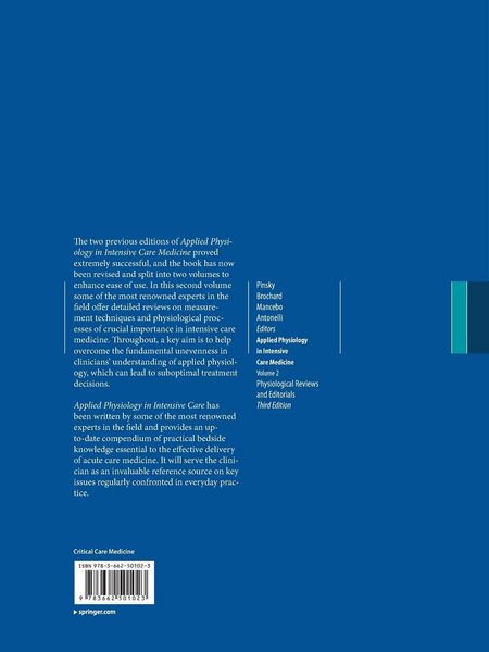 Produktbild: Applied Physiology in Intensive Care Medicine 2