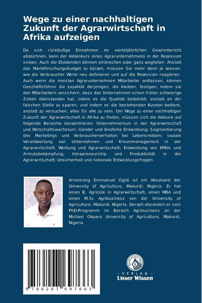 Produktbild: Wege zu einer nachhaltigen Zukunft der Agrarwirtschaft in Afrika aufzeigen