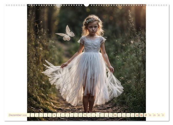 Produktbild: Feenfl&uuml;gel und L&auml;cheln KI - Die zauberhafte Welt der Feenkinder (Wandkalender 2026 DIN A2 quer), CALVENDO Monatskalender