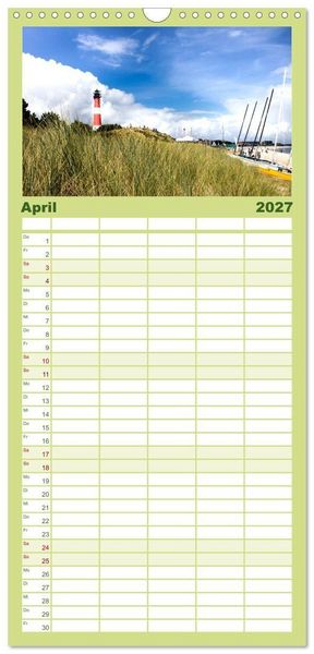 Produktbild: Familienplaner 2027 - Sylt mein Inselblick mit 5 Spalten (Wandkalender, 21 x 45 cm) CALVENDO
