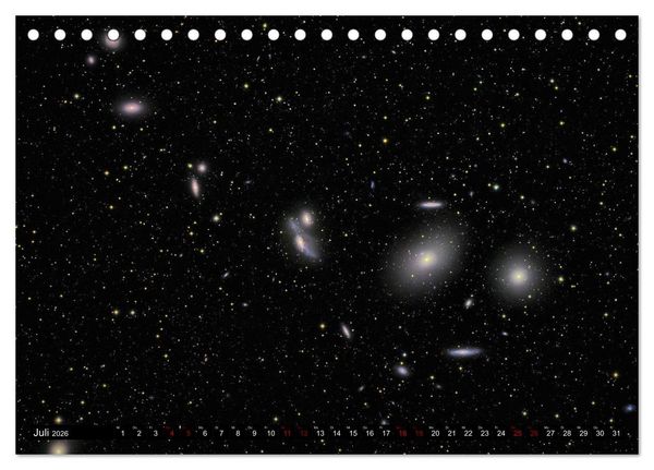 Produktbild: Galaxien des Nordhimmels (Tischkalender 2026 DIN A5 quer), CALVENDO Monatskalender