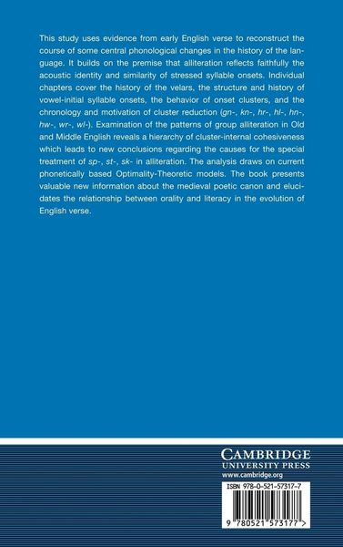 Produktbild: Alliteration and Sound Change in Early English