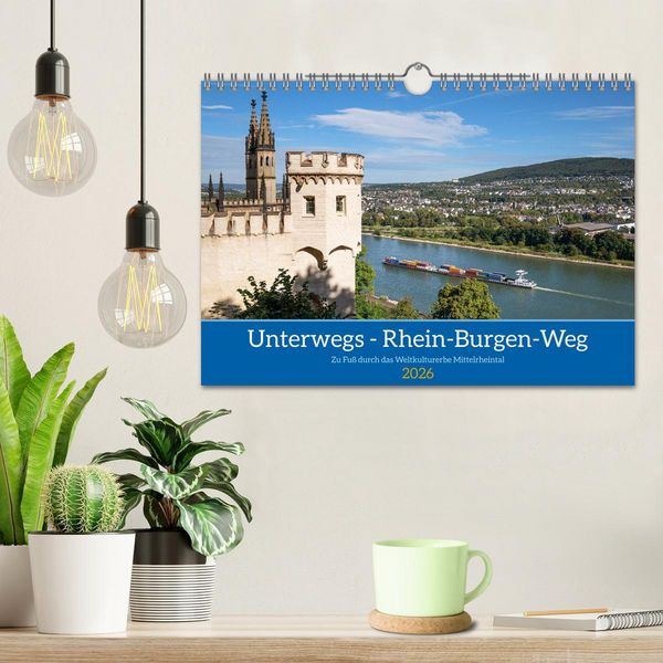 Produktbild: Unterwegs - Rhein-Burgen-Weg (Wandkalender 2026 DIN A4 quer), CALVENDO Monatskalender