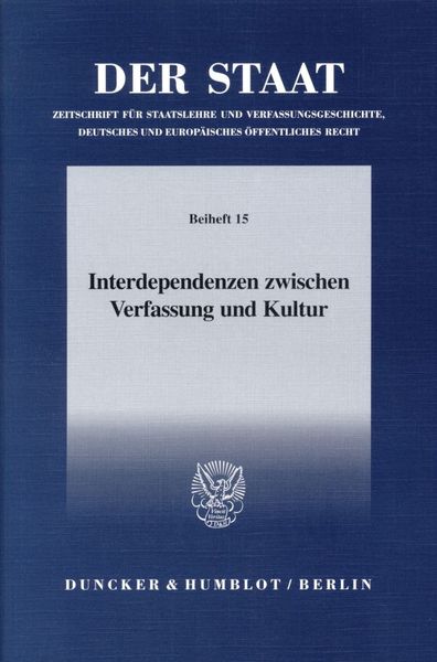 Produktbild: Interdependenzen zwischen Verfassung und Kultur.