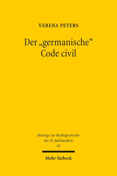 Produktbild: Der "germanische" Code civil