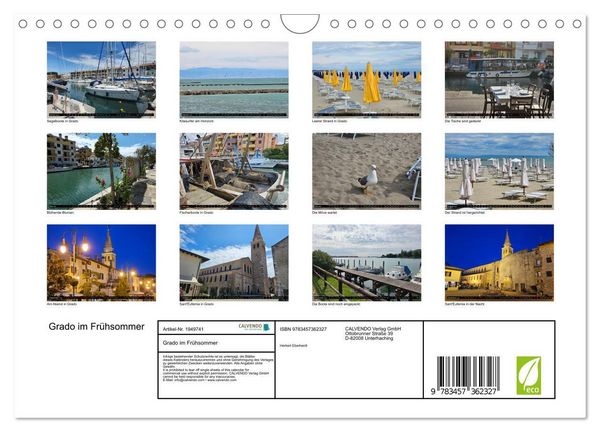 Produktbild: Grado im Fr&uuml;hsommer (Wandkalender 2026 DIN A4 quer), CALVENDO Monatskalender