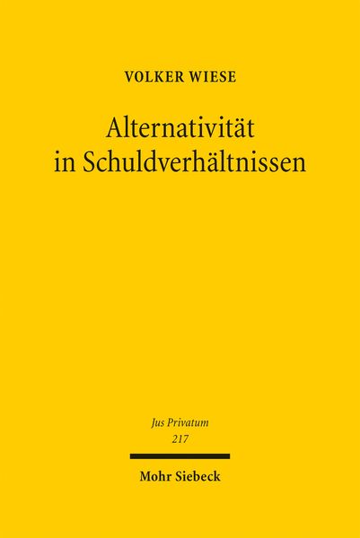 Produktbild: Alternativit&auml;t in Schuldverh&auml;ltnissen