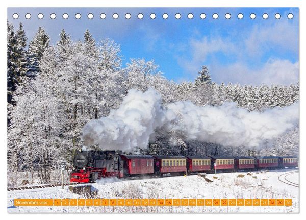 Produktbild: Dampfeisenbahnen in Deutschland (Tischkalender 2026 DIN A5 quer), CALVENDO Monatskalender