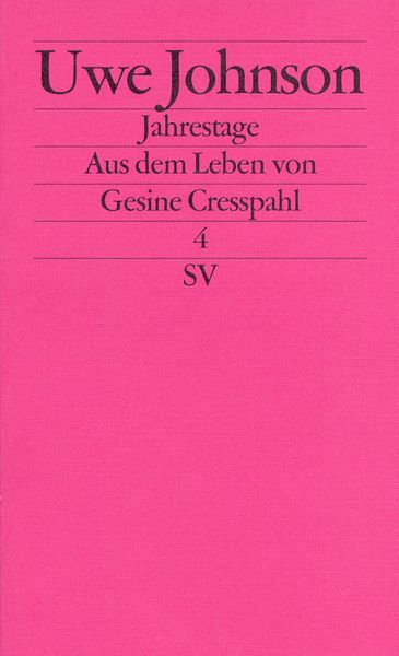 Produktbild: Jahrestage. Aus dem Leben von Gesine Cresspahl