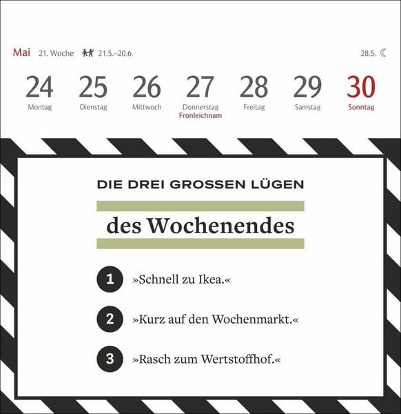 Produktbild: Die drei gro&szlig;en L&uuml;gen Premium-Postkartenkalender 2027 - 53 Postkarten mit am&uuml;santen Alltagsl&uuml;gen
