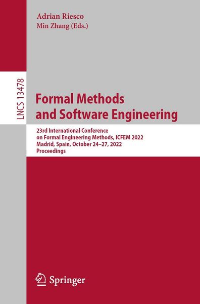 Produktbild: Formal Methods and Software Engineering
