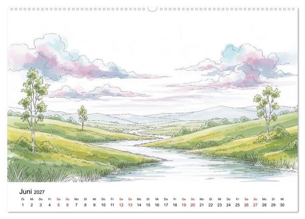 Produktbild: Einfach sch&ouml;n - Natur im Wandel der Jahreszeiten (Wandkalender 2027 DIN A2 quer), CALVENDO Monatskalender