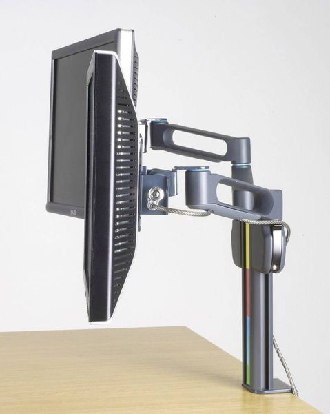 Kensington K60900US SmartFit® 1fach Monitor-Tischhalterung 38,1 cm (15") - 68,6 cm (27") Höhenverstellbar, Notebook-Ablage, Neigbar, Schwenkbar