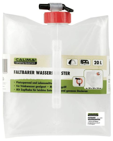 Calima 46025 Wasserkanister 20l faltbar, mit Hahn
