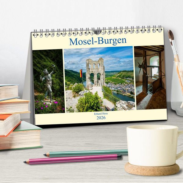 Produktbild: Mosel-Burgen (Tischkalender 2026 DIN A5 quer), CALVENDO Monatskalender